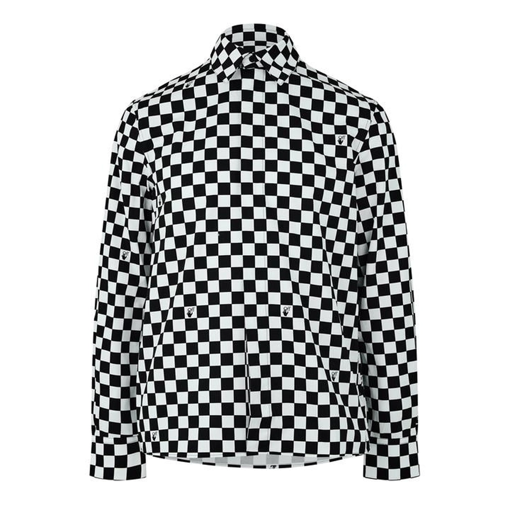 Off White Check Skate Shirt - Black